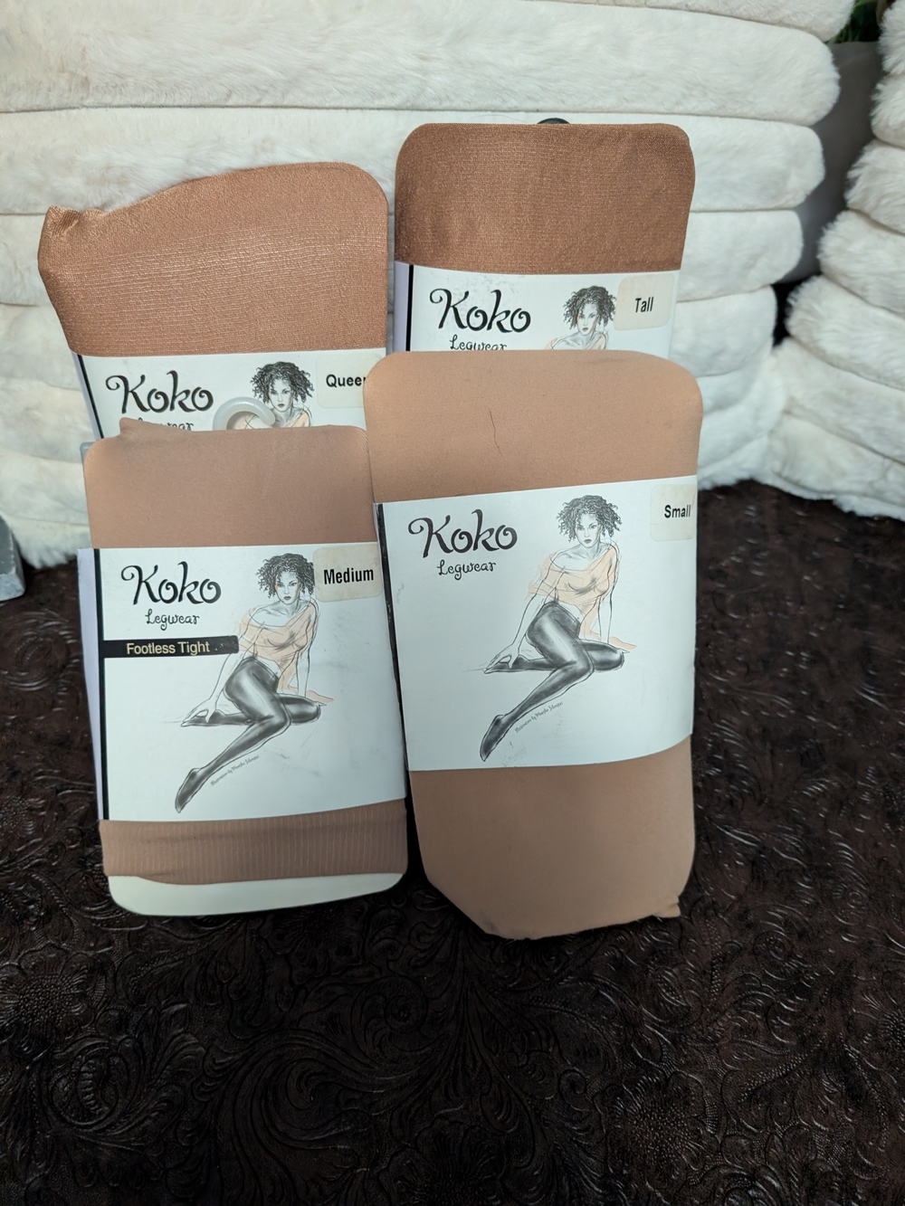Footless Tights - Nude / Brown - Multiple Sizes